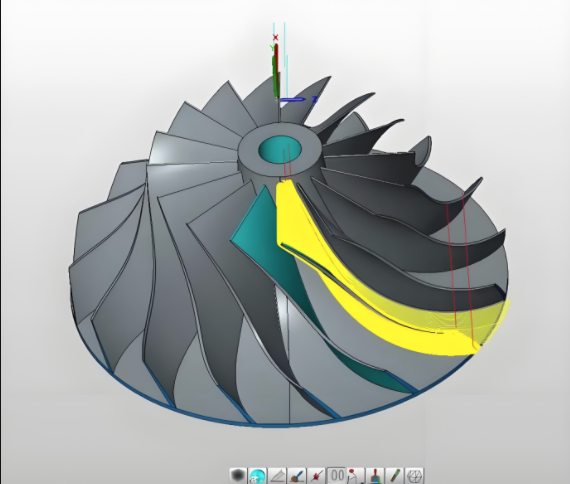 CNC Machining Paths for Turbine Impellers 2466 0