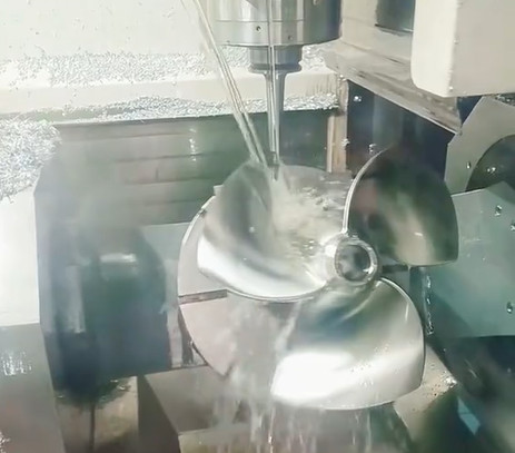Five-Axis Cutting for Turbine Impellers on Swiss Mikron Machines 2949 0